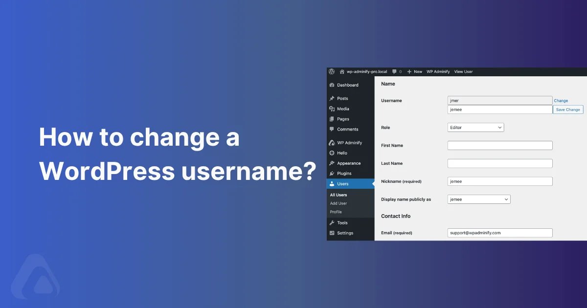 How to change a WordPress username