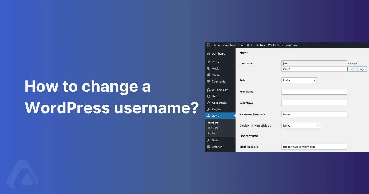 How to change a WordPress username