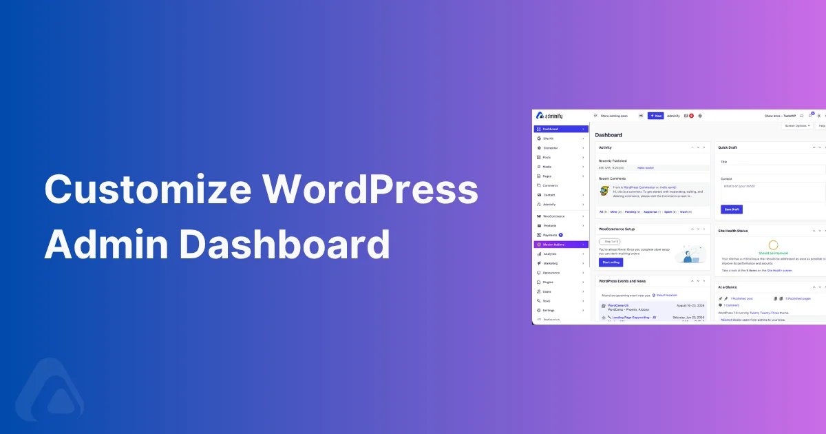 Customize WordPress Admin Dashboard