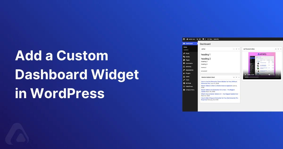 Add Custom Dashboard Widget in WordPress