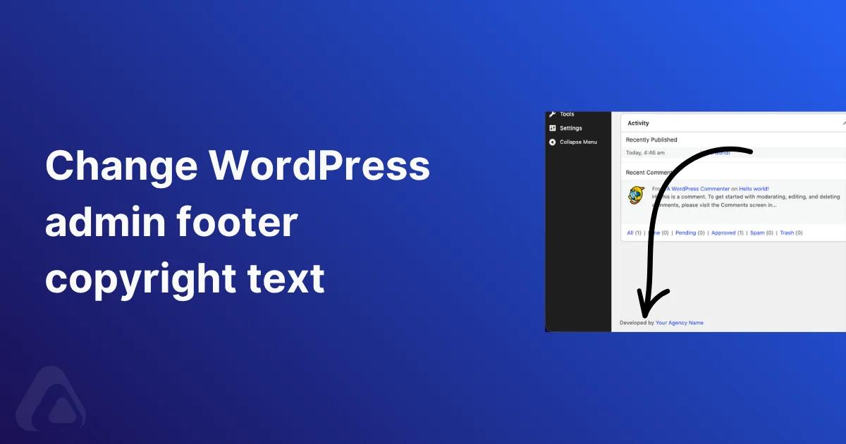 change WordPress admin footer copyright text