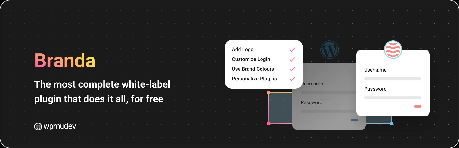 Branda white labeling WordPress plugin banner from the WordPress.org plugin directory