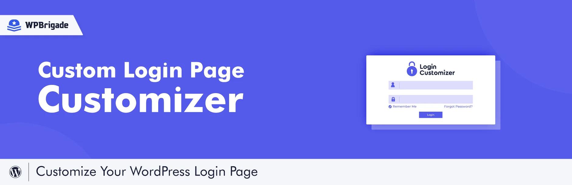 Custom Login Page Customizer WordPress plugin banner from the WordPress.org plugin repository