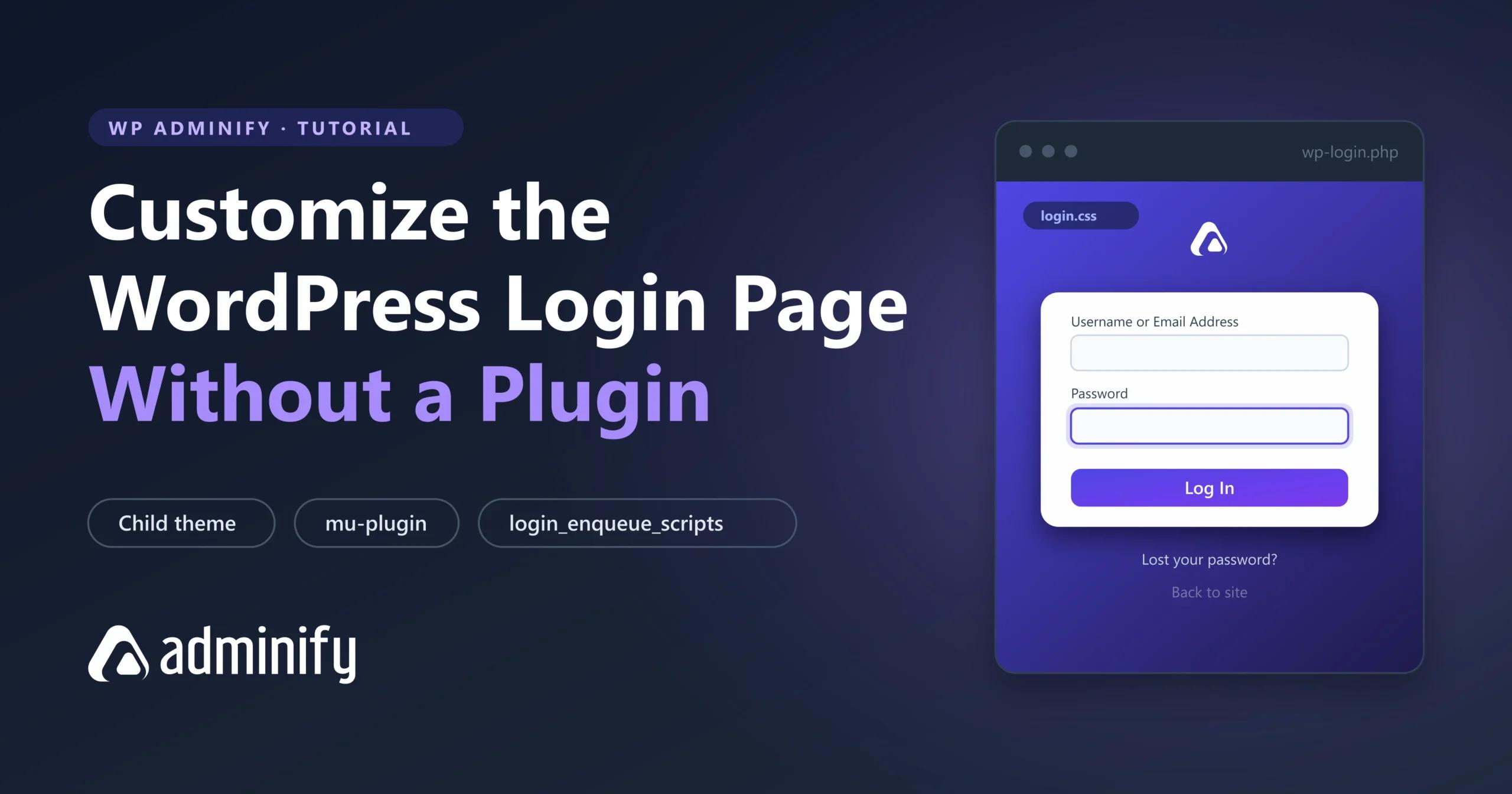 Customize the WordPress Login Page Without a Plugin