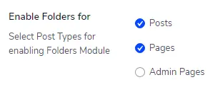 Enable folders for post type