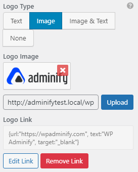 Logo Type and URL for WordPress login page
