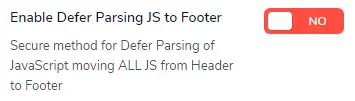 Enable Defer Parsing JS to Footer