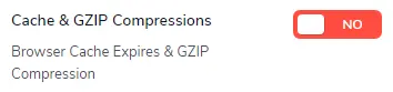 cache and GZIP compressions