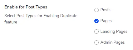 enable duplicator for post types