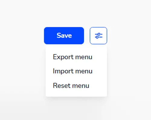 Impost and Export menu item from one website to another